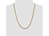 14k Yellow Gold 4.75mm Semi-Solid Mariner Chain 24 inch