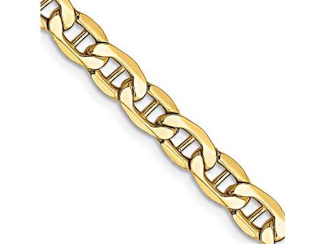 14k Yellow Gold 4.75mm Semi-Solid Anchor Chain 26 inch