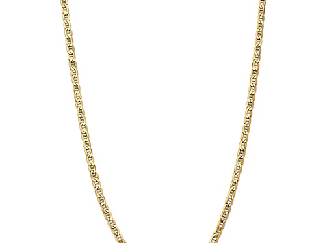 14k Yellow Gold 4.75mm Semi-Solid Anchor Chain 26 inch