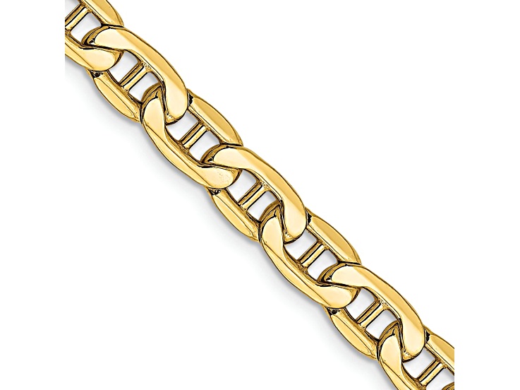 14k Yellow Gold 5.5mm Semi-Solid Mariner Chain 18 inch - VG023A | JTV