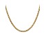 14k Yellow Gold 3.35mm Semi-solid Curb Link Chain 20"