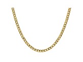 14k Yellow Gold 4.3mm Semi-Solid Curb Link Chain
 24"