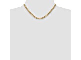 14k Yellow Gold 5.25mm Semi-Solid Curb Link Chain
 16"