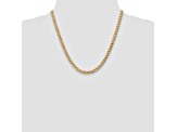 14k Yellow Gold 5.25mm Semi-Solid Curb Link Chain
 20"
