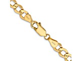 14k Yellow Gold 5.25mm Semi-Solid Curb Link Chain
 24"