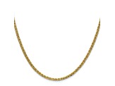 14k Yellow Gold 2.40mm Semi-Solid Mariner Chain 16 inch