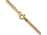 14k Yellow Gold 2.40mm Semi-Solid Mariner Chain 18 inch