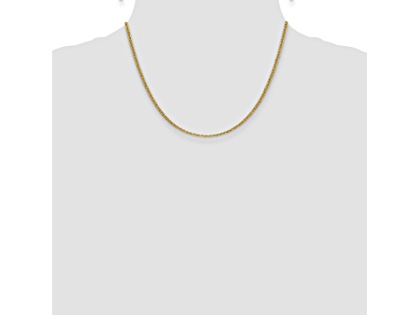 14k Yellow Gold 2.40mm Semi-Solid Mariner Chain 18 inch