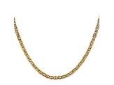 14k Yellow Gold 3.20mm Semi-Solid Mariner Chain 16 inch