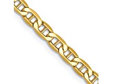 14k Yellow Gold 3.20mm Semi-Solid Mariner Chain 18 inch