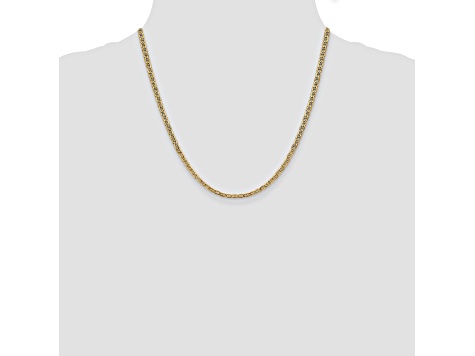 14k Yellow Gold 3.20mm Semi-Solid Mariner Chain 20 inch