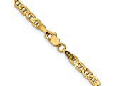 14k Yellow Gold 3.20mm Semi-Solid Mariner Chain 22 inch