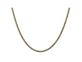 14k Yellow Gold 2.5mm Semi-Solid Curb Link Chain
 16"