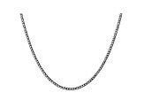 14k White Gold 2.5mm Semi-Solid Curb Link Chain
 18"