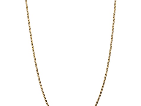 14k Yellow Gold 2.5mm Semi-Solid Curb Link Chain 22"
