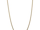 14k Yellow Gold 2.5mm Semi-Solid Curb Link Chain 22"