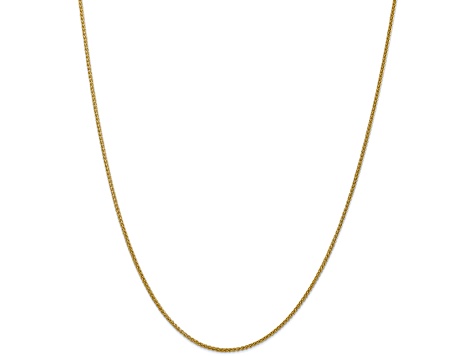 14k Gold Semi-Solid 1.55 mm Wheat Chain 18"