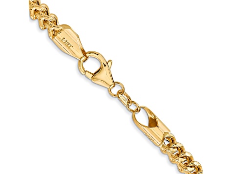 14k Yellow Gold 3.7mm Semi-Solid Franco Chain
 18"