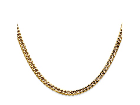 14k Yellow Gold 3.7mm Semi-Solid Franco Chain
 24"