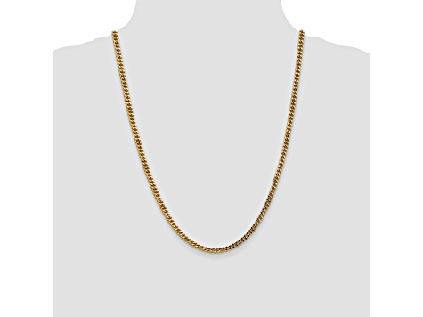 14k Yellow Gold 3.7mm Semi-Solid Franco Chain
 24"