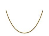 14k Yellow Gold 1.5mm Hollow Round Box Chain
 16"