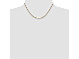 14k Yellow Gold 1.5mm Hollow Round Box Chain
 16"