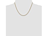 14k Yellow Gold 1.5mm Hollow Round Box Chain
 18"