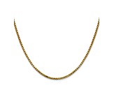 14k Yellow Gold 1.75mm Hollow Round Box Chain
 18"