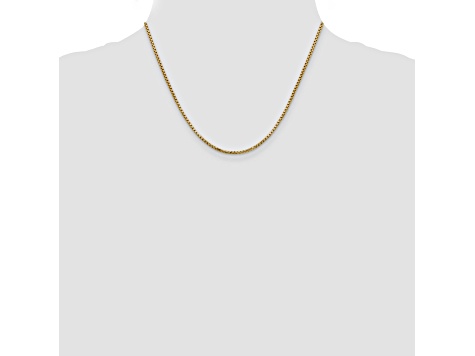 14k Yellow Gold 1.75mm Hollow Round Box Chain
 18"