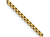 14k Yellow Gold 1.75mm Hollow Round Box Chain
 24"