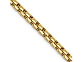 14k Yellow Gold 3.6mm Hollow Round Box Chain 22"