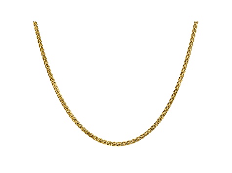 14k Yellow Gold 2.75mm Semi-solid Wheat Chain 24"