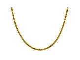 14k Yellow Gold 3.45mm Semi-solid Wheat Chain 20"