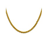 14k Yellow Gold 4.15mm Semi-solid Wheat Chain 18".