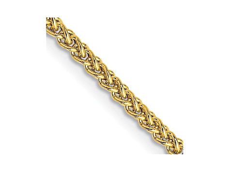 14k Yellow Gold 2.00mm Semi-Solid Wheat Chain 20"