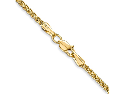 14k Yellow Gold 2.00mm Semi-Solid Wheat Chain 20"