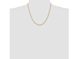 14k Yellow Gold 2.00mm Semi-Solid Wheat Chain 20"