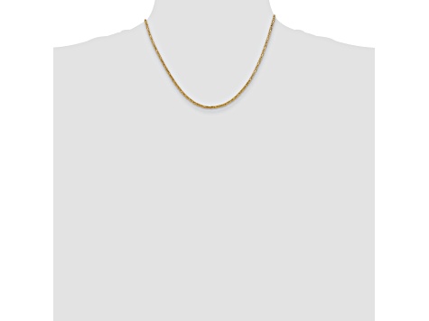 14k Yellow Gold 2mm Byzantine Chain 18