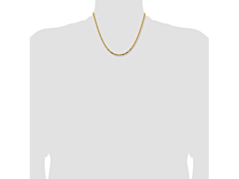 14k Yellow Gold 2.5mm Byzantine Chain 16"