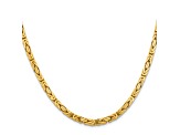 14k Yellow Gold 4mm Byzantine Chain 30"