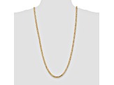 14k Yellow Gold 4mm Byzantine Chain 30"