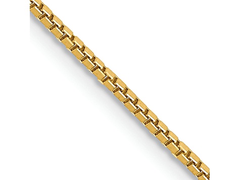 14k Yellow Gold 1.0mm Box Chain 14"