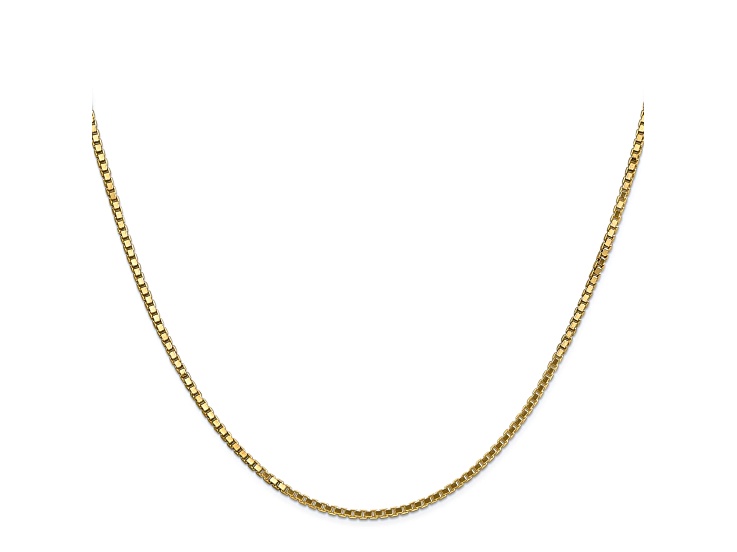 14k Yellow Gold 1.5mm Box Chain 16