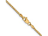 14k Yellow Gold 1.5mm Box Chain 18"