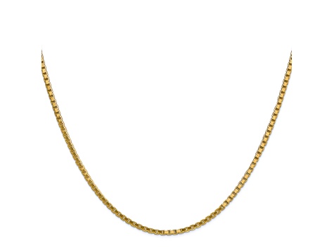 14k Yellow Gold 1.9mm Box Chain 24"