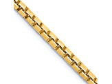 14k Yellow Gold 2.5mm Box Chain 18"