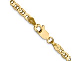 14k Yellow Gold 3mm Concave Mariner Chain 18 inch