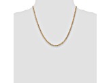 14k Yellow Gold 3mm Concave Mariner Chain 20 inch