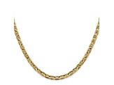 14k Yellow Gold 3.75mm Concave Mariner Chain 18 inch