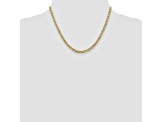 14k Yellow Gold 3.75mm Concave Mariner Chain 18 inch